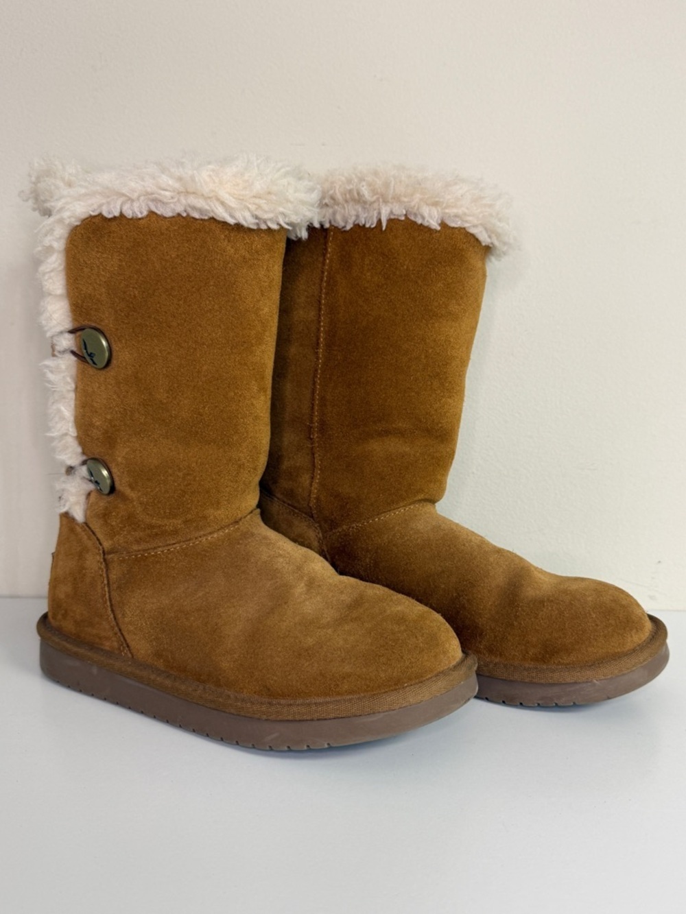 Koolaburra by Ugg: Girls' Kinslei Tall Chestnut Boots, Size 3